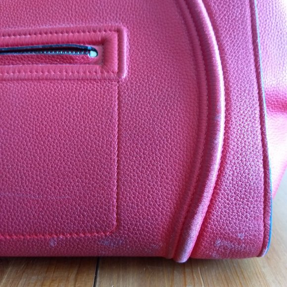 Celine Phantom M in Magenta Bullhide Calfskin - Picture 8 of 10
